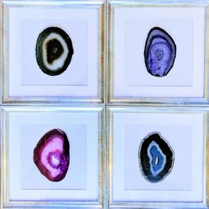 Framed agate slices